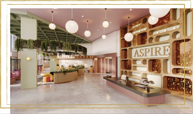 a leasing office front desk area